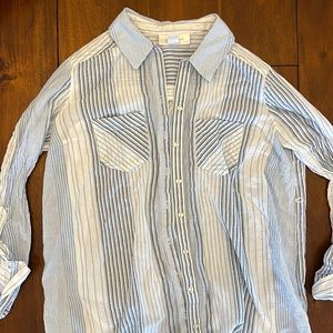 Motherhood Maternity Striped Button Down